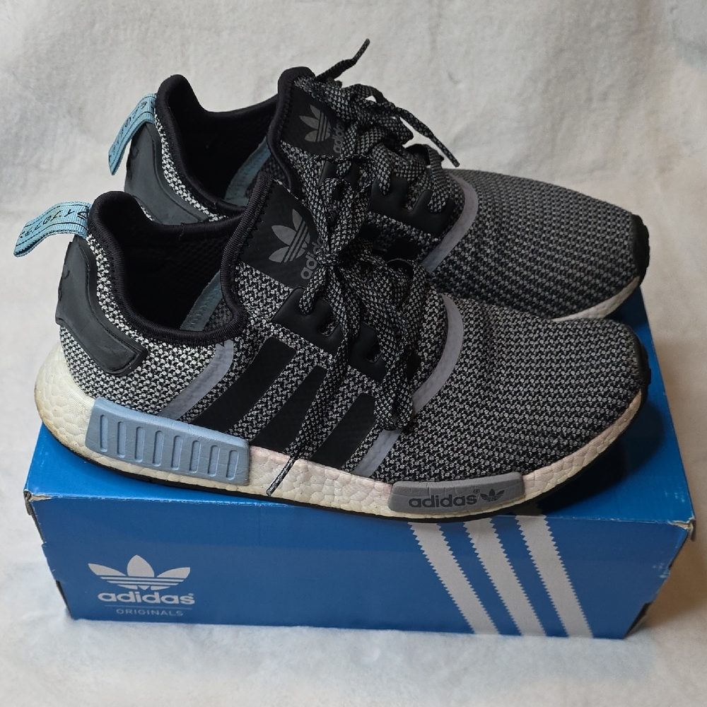 Adidas Black and White Knit Sneakers